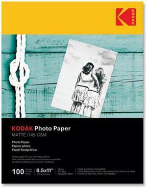 Kodak Photo Paper, 7.2 mil, 8.5 x 11, Matte White, 100/Pack (KOD41184)