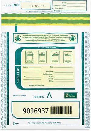 Deposit Bag Plastic 9 x 12 White/Gray 100/Pack 585089