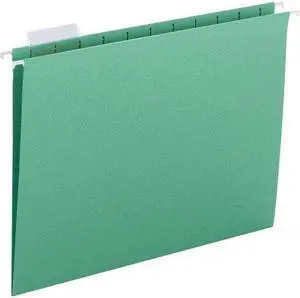 Business Source Hanging File Folders, Letter Size, Green, 25/Box (BSN03178)