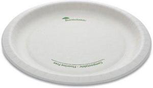 Pactiv Compostable Plate, 10" Diameter, White, 300/Carton (PCTPSP10EC)
