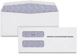 Tops Wht 1099 Double Window Envelope, Gummed Cls, 3.75 x 8.75, 24/PK (TOP22223)