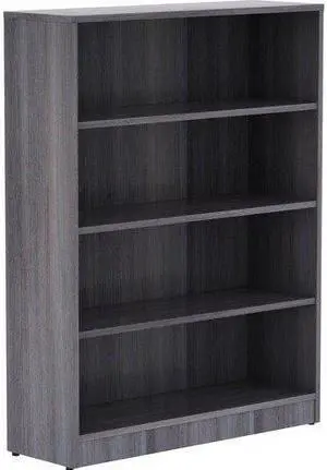 Lorell Bookcase, 4 Shelves, 36"X12"X48", Weathered Charcoal (LLR69566)