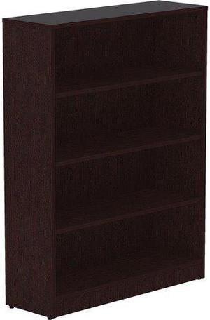 Lorell Bookcase, 4-Shelf, 3 Adj Shelves, 36"X12"X48", Espresso (LLR18227)