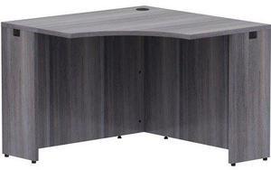 Lorell Corner Desk, 42"x42"x24"x29-1/2" , Weathered Charcoal (LLR69592)