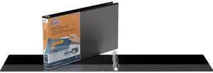 Stride QuickFit Landscape Spreadsheet 3 Round Ring Binder 14 x 8.5 Black 95011L