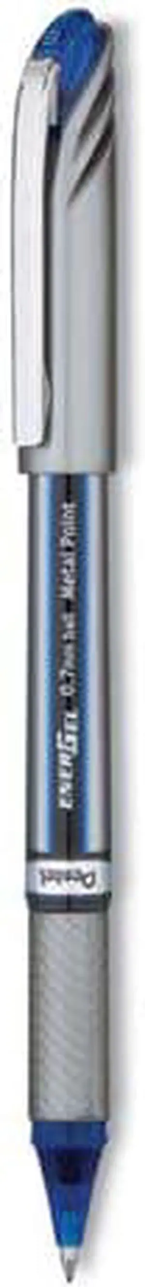Pentel EnerGel NV Liquid Roller Ball Stick Gel Pen, Blue Ink, 12 Pens (PENBL27C)