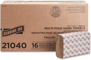 Genuine Joe Multifold Natural Towels (16 Pack x  250 Sheet)