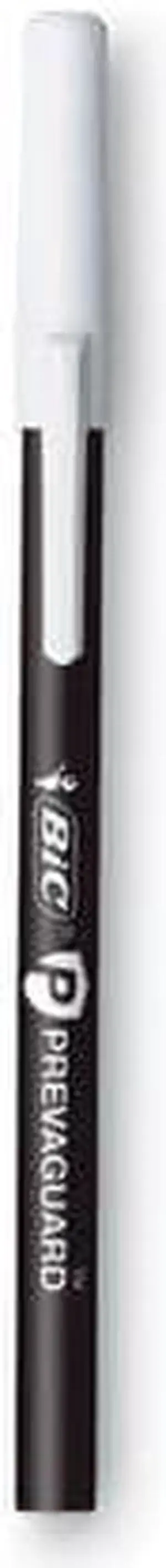 Bic PrevaGuard Ballpoint Stick Pen, Bk Ink/Bk  Barrel, 1 mm, Dozen (BICGSAM11BK)