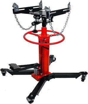 1100LBS 2 Stages Hydraulic Transmission Jack with 360° Swivel Wheels Lift Hoist