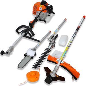 4 in 1 Multi-Functional Trimming Tool, 52CC 2-Cycle Garden Tool System Included Gas Pole Saw, Hedge Trimmer, Grass Trimmer, and Brush Cutter