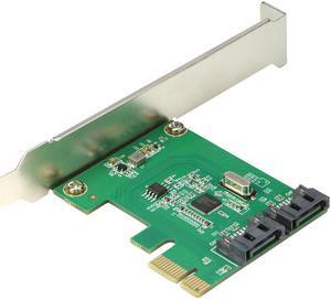 2 Port SATA 3 Card, RIITOP PCI-e Express x1 SATA iii 6Gbps Adapter Card, SATA 3.0 Controller Card ASM1061 Chipset, Support 2 SATA 3.0 Devices