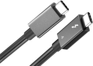 RIITOP Thunderbolt 4 Cable 2.62ft, 40Gbps Data Transfer / 100W Charging / 8K Display, Compatible Thunderbolt 3 & USB4 & USB C to C Devices (0.8 Meter 2.62 Feet)
