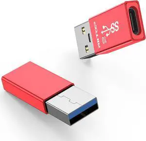 10Gbps USB C Female to USB Male Adapter (2-Pack), USB A to USB C Adapter,10G SuperSpeed Data Sync  - Compatible with Laptop, PC, Mobile Phone, Quest Link