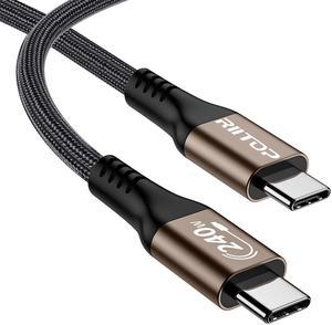 RIITOP 240W USB C to C Cable 6.6ft, USB Type C Fast Charging Cord PD 3.1 for iPhone 15 Pro Max, Galaxy S23, MacBook Pro/Air, iPad Pro/Air/Mini,Dell XPS