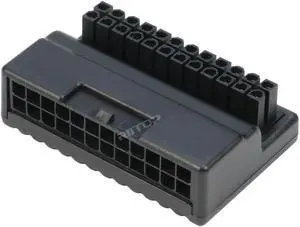 RIITOP ATX 24Pin Male to 24Pin Female 90 Degree Power Adapter ATX 24 Pin Male to Female L Turn 90 Degree Right Angle Power Adapter Board for Desktop Motherboard PC Power Supply