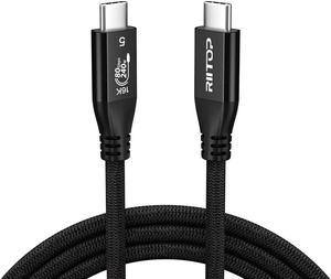 RIITOP 80Gbps Thunderbolt 5 (USB-C) Cable Braided, 240W Charging and 16K/8K Display for Thunderbolt 4/USB4/USB-C Monitor, MacBook, iPad Pro, iPhone 16, Samsung, Hub, eGPU, Dock and More, 3.3FT / 1M