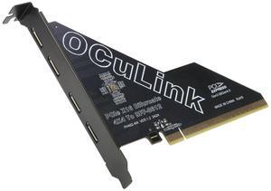 PCIe to Oculink SFF-8612 Adapter SFF-8611 External Graphics Card for GPU Dock, eGPU, NVMe SSD (PCIe x16 to Oculink) 4 Ports