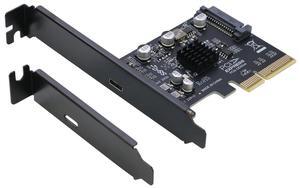 PCI-e USB C Expansion Card Adapter 20Gbps, RIITOP PCI-e Express 4X to USB 3.2 Gen2 Type-C 20Gbps Card Adapter for Desktop PC,with Low Profile Bracket