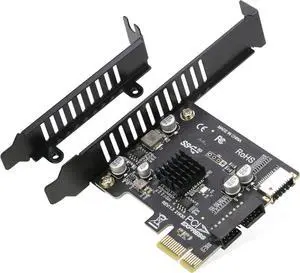 PCI-E 1X to USB 3.2 GEN1 5Gbps 20pin Front Panel Header (to Type-c Front Panel Header) + USB 3.0 19Pin Socket Expansion Card,Type-E Internal 20-pin Front Panel Connector Riser Card PCI-E 1X to USB 3.2 GEN1 5Gbps 20pin Front Panel Header (to Type-c Front Panel Header) + USB 3.0 19Pin Socket Expansion Card,Type-E Internal 20-pin Front Panel Connector Riser Card