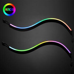 CoolMoon 30cm Aluminum alloy RGB PC Case LED Strip Magnetic Computer Light  Bar 5V/3PIN Small 4Pin ARGB Motherboard Light-Strip