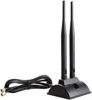 Beautframes 2.4G 5.8G WIFI Antenna Dual Band Magnetic Base Antenna RP SMA Female with 3M Cable for Wireless Router Network Card