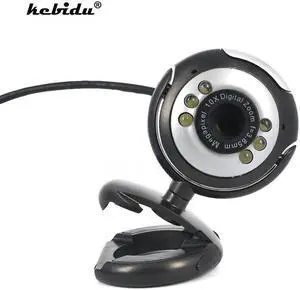 New USB 2.0 Digital HD Webcam Camera 30.0 Mega Pixels 6 LED Web Cam with Mic Microphone for Skype for MSN PC