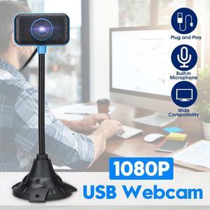 Webcam HD 1080P Desktop Computer Laptop Web Cam Video Gamer Camera Built-in Microphone