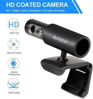 USB 2.0 Webcam Camera Web Cam w/ Microphone 360° For Laptop Computer PC