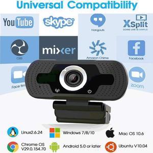 1080P HD Web Camera 1920 X 1080p USB 2.0 Built-in Microphone Clip-on PC Laptop Desktop USB s  No Driver