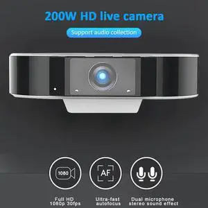 2020 New C12 Webcam 2MP 1080P Full HD USB Driver  Web Camera with Microphone for Windows Android Linux Live Camera Webcam