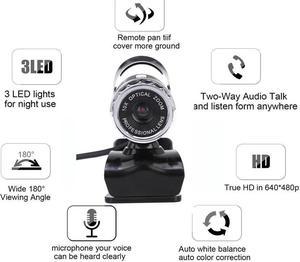 360 Degrees Clip-On Camera For Skype Computer Youtube PC Laptop Windows XP USB HD Webcam Micro High Definition Web Cam In stock