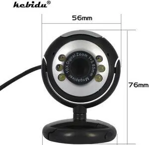 High Quality 30.0 Mega Pixel Web Cam With 6 LED HD Webcam Camera Built-in MIC Microphone For PC