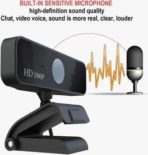 1080P HD 5MP Computer Camera USB Web Camera Webcams Built-In Sound-absorbing Microphone 1920 *1080 Dynamic Resolution NEW