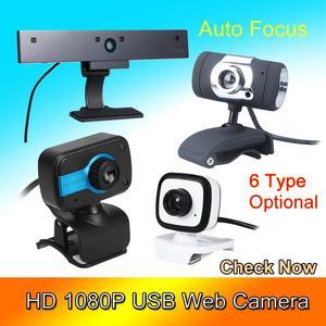 1080P Camera 5 Million Pixels Auto Focus USB Webcam Wide Angle Camera Built-in Microphone Drive-free Web Camera for PC Laptop