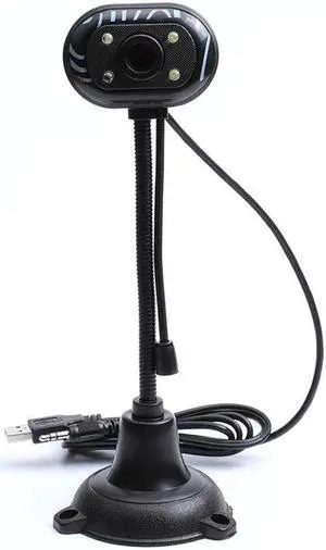 Camera Computer HD Camera With Microphone USB 2.0 Drive- Desktop Notebook Laptop Manual Focus 4 LED lights cam