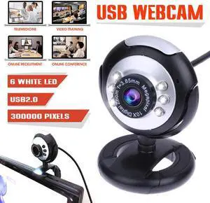 Video Webcam pc Web Camera USB 2.0 Kamepa Digital Cameras with Built-in Sound Microphone&Light Bulb for Computer Laptop