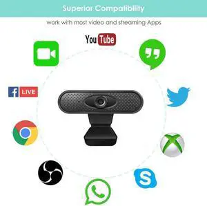 W6 USB 2.0 Web Camera 1080P HD Webcams Built-In Noise Reduction Microphone For Computer Desktop Laptop Computer Peripherals