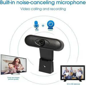 PC Webcam 1080P web cam camera Built-in microphone for Desktop Laptop Compatible Windows 10 7 8 for video call conference