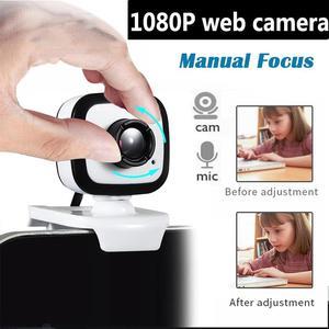 HD Webcam 1080P HD Web Camera With Built-in HD Microphone 1920 X 1080p  Plug Focus Play Web Cam Widescreen Video Dropship