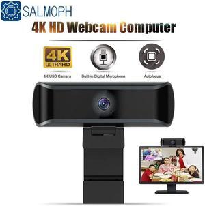 4K HD Webcam 1080P Auto/Manual Focus Web Camera With Microphone  Live Video Conference Work USB Cam For PC Laptop Computer