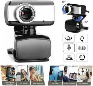 Offer 2020 Webcam Full HD 480P Web Camera with Microphone for Laptop Video Recording Webcams Autofocus USB