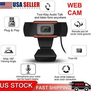 Sale 30 degrees rotatable 2.0 HD Webcam 1080p 720P USB Camera Video Recording Web Camera with Microphone For PC Computer new