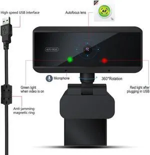 1080P Auto Focus HD S3 2 Megapixel PC Web USB Camera Cam Video Conference with Microphone for Laptop Computer