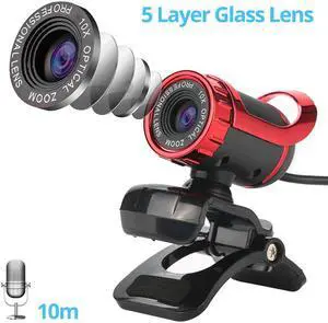 HD 360 degree 2 Megapixels web cam USB Mini Camera with Microphone Clip Type for Laptop Desktop Computer Accessories