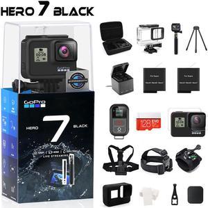 HERO 7 Black Waterproof Action Camera with Touch Screen Sports Cam  HERO 7 12MP Photos Live Streaming Stabilization