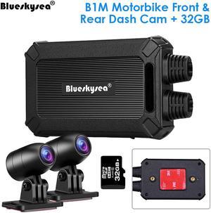 B1M Motorcycle Dash Cam Dual HD 1080P Camera with WiFi IP67 Waterproof DVR  32GB card for GPS Sport Cámara moto