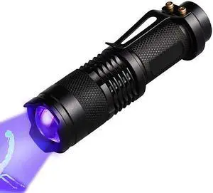 Led UV 395NM Flashlight Torch Light Ultra Violet Light Purple light UV Lamp AA Battery For Marker Checker Detection