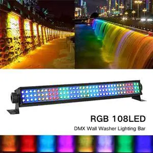 108LEs isco Bar UV Lights Party j Lamp RGB Color LE Wall Washer Lights For Christmas Laser Projector Stage Wall Washer Light