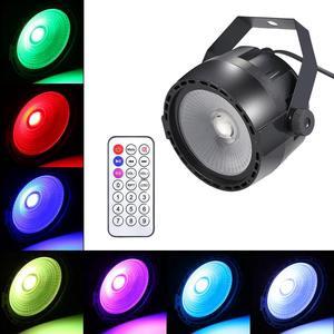 10W RGB UV COB LED Par Light Wireless Remote Control Stage Bright Smooth Lighting Lamp DJ DMX Lights for Party Bars Show