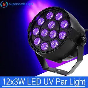 Color 12 leds Par Stage Light 36W DMX 512 UV Par Led Lighting for Club DJ
